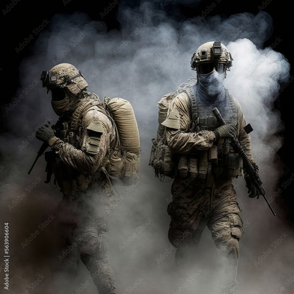 Fototapeta premium firefighters fighting fire generative ai