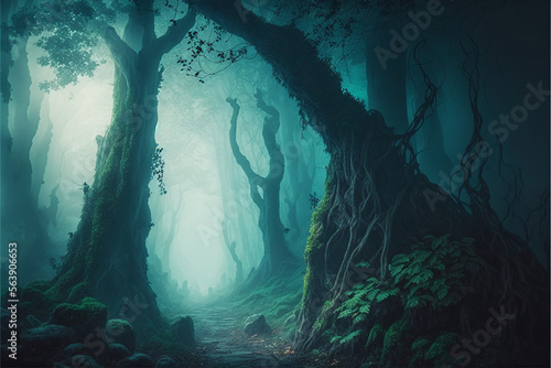 Fantasy Fairytale Forest Generate AI