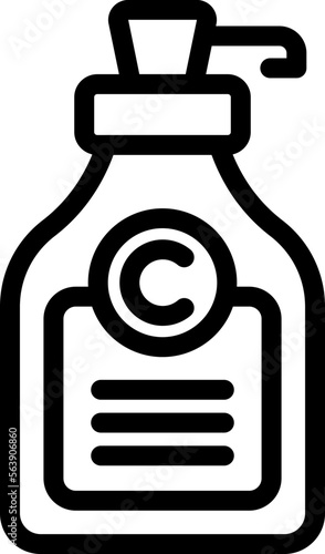 Dispenser collagen cream icon outline vector. Care cell. Skin serum