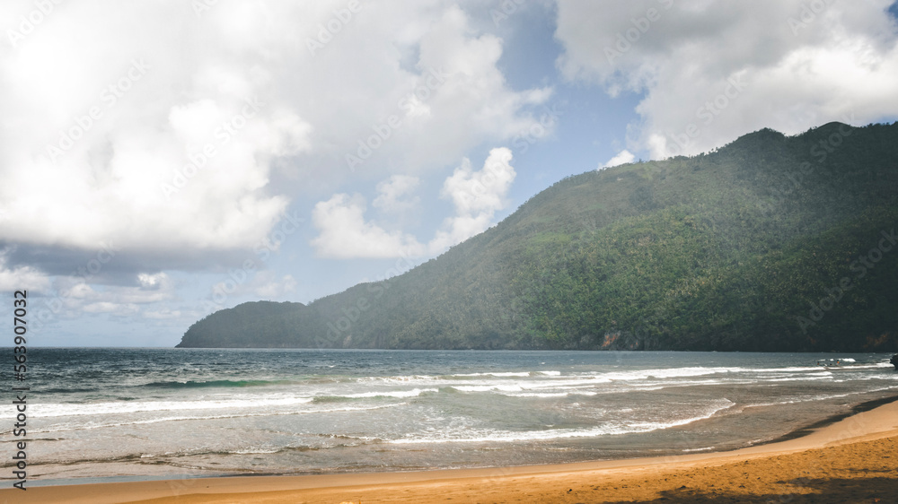 beach with clouds