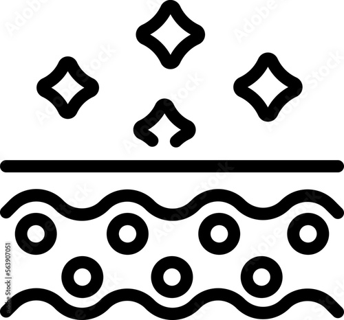 Clean skin icon outline vector. Cream cell. Serum cosmetic