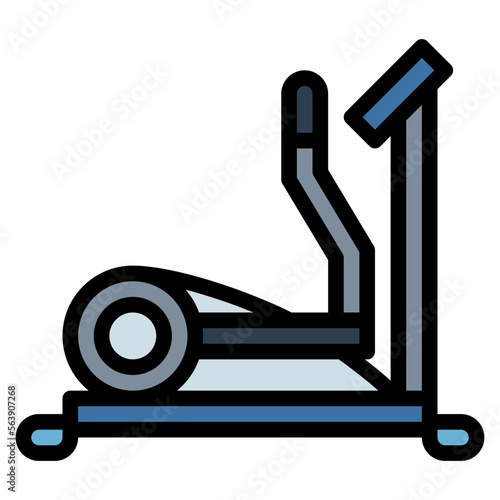 elliptical filled outline icon style