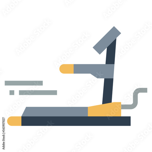 treadmill flat icon style