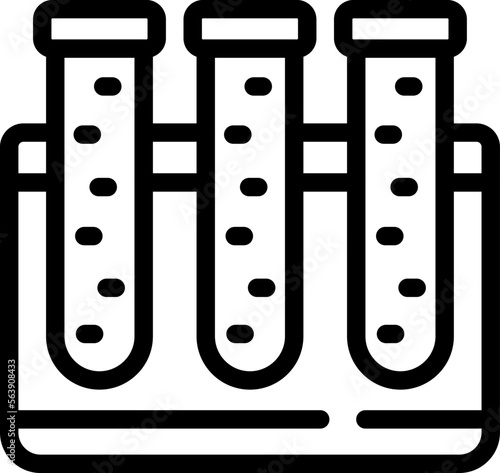 Collagen test tube icon outline vector. Gel skincare. Skin cosmetic