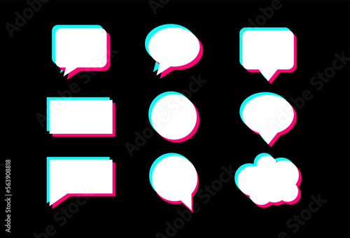 Speech bubbles in the style of social media. User interface