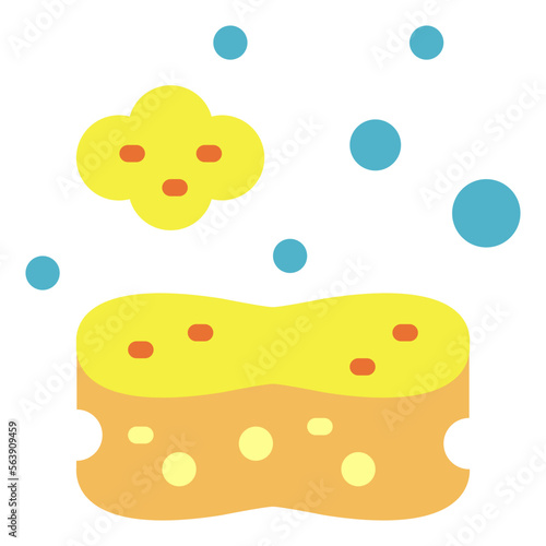 sponges flat icon style