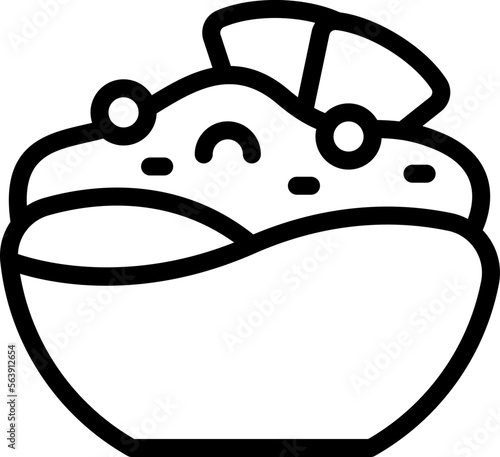 Restaurant food icon outline vector. Cuisine day. Powder pita