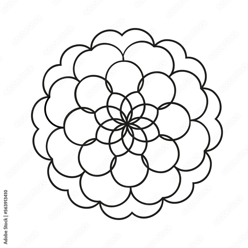 Abstract mandala graphic design decorative elements isolated on white color background for abstract concepts. Vector illustration Abstract mandala graphic design decorative elements isolated on white color background for abstract concepts. Vector illustration