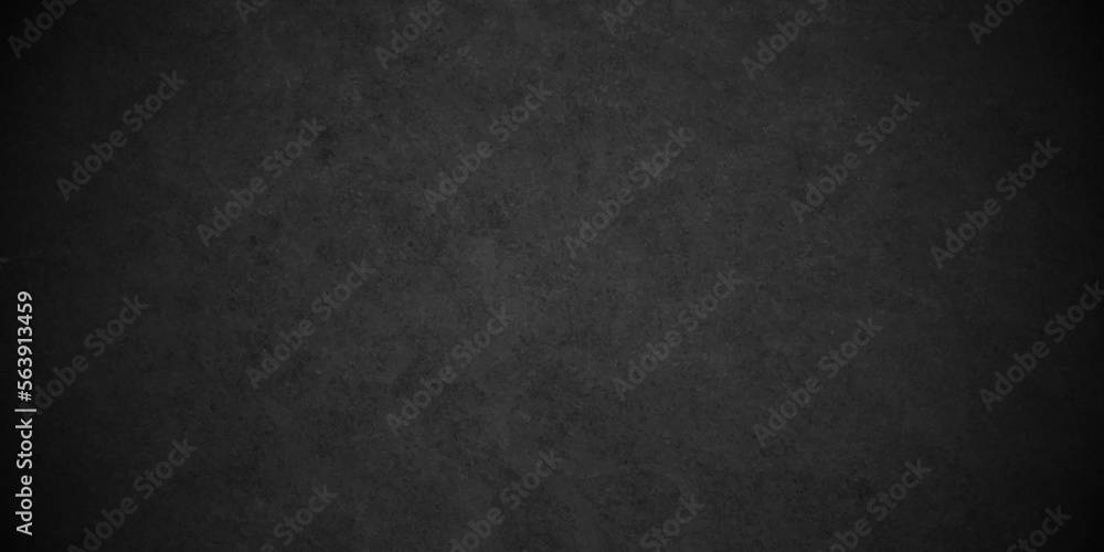 Fototapeta premium Black texture chalk board and black board background. stone concrete texture grunge backdrop background anthracite panorama. Panorama dark grey black slate background or texture.
