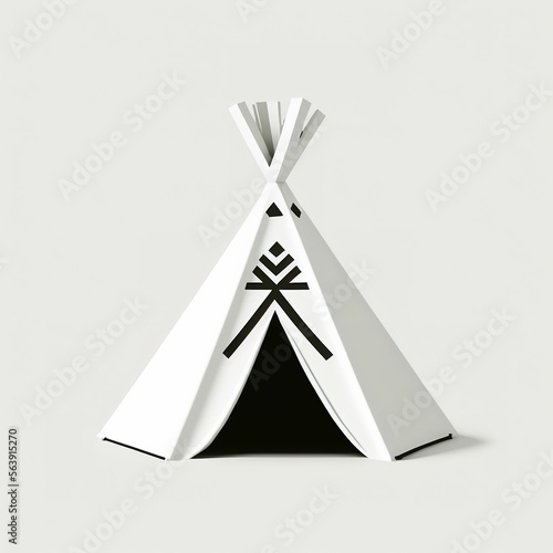 Illustration of indian teepee tent  native american culture  made with Generative AI