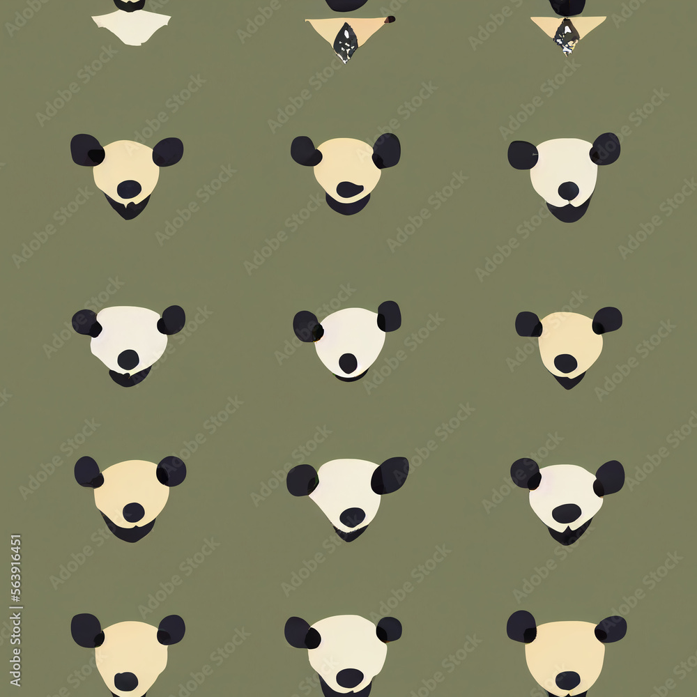 seamless pattern with pandas - Floya FYN014 seamless pattern with pandas - Floya FYN014