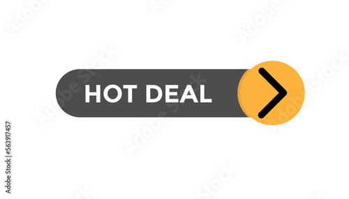 Hot deal button web banner templates. Vector Illustration
