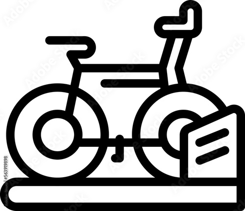 Park bike lock icon outline vector. Sport safety. Secure protection