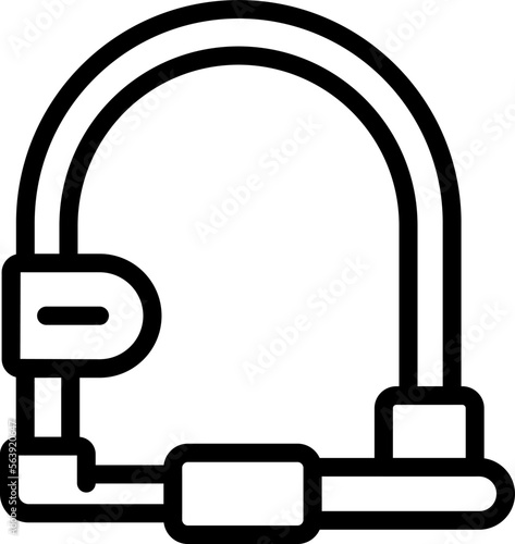 Chain cycling lock icon outline vector. Safety lock. Street app
