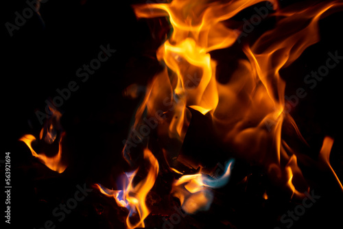 fire flames on black isolated background. texture © Krzysztof Bubel