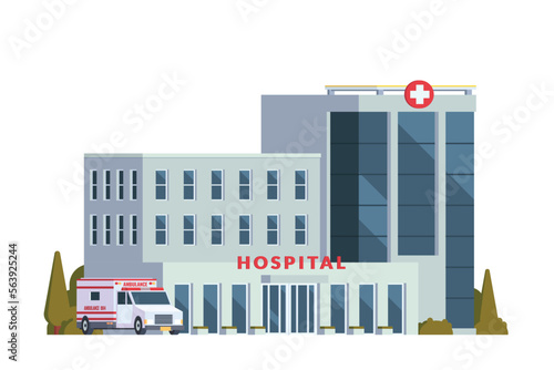 hospital buildings for city illustration