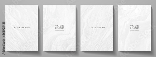Elegant white marble texture set. Vector background collection with line pattern for cover, invitation template, wedding invite card, contemporary menu design, note book