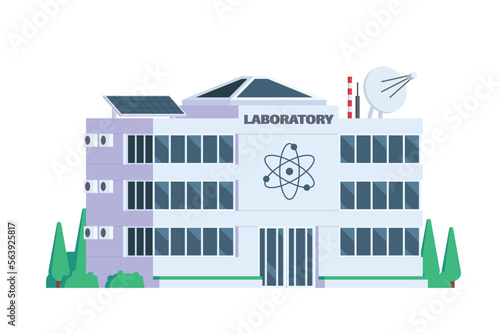 Laboratory buildings for city illustration