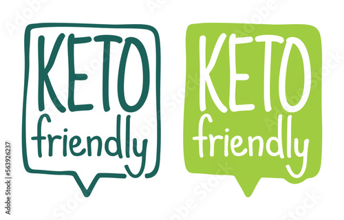 Keto friendly drawn sticker for low-carb foods
