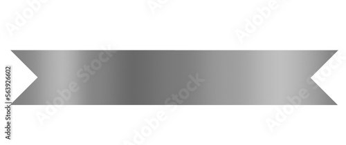silver banner with ribbon