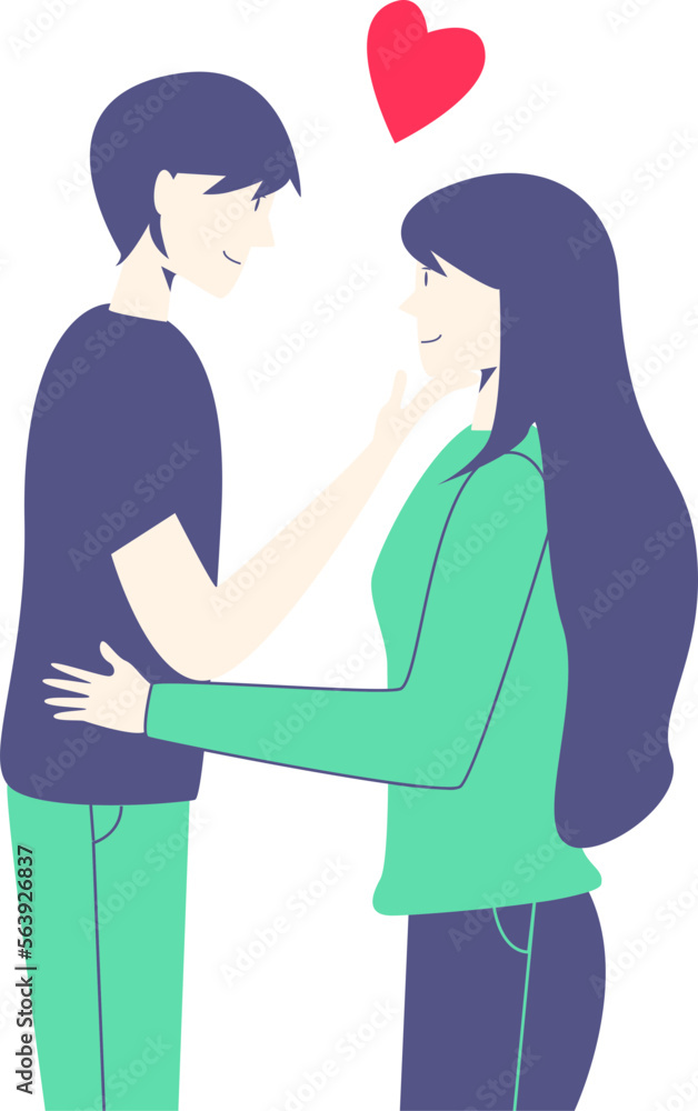 a couple of lovers wearing green clothes are celebrating valentine's day with great affection
a couple of lovers wearing green clothes are celebrating valentine's day with great affection