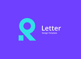 Letter R logo icon design template elements