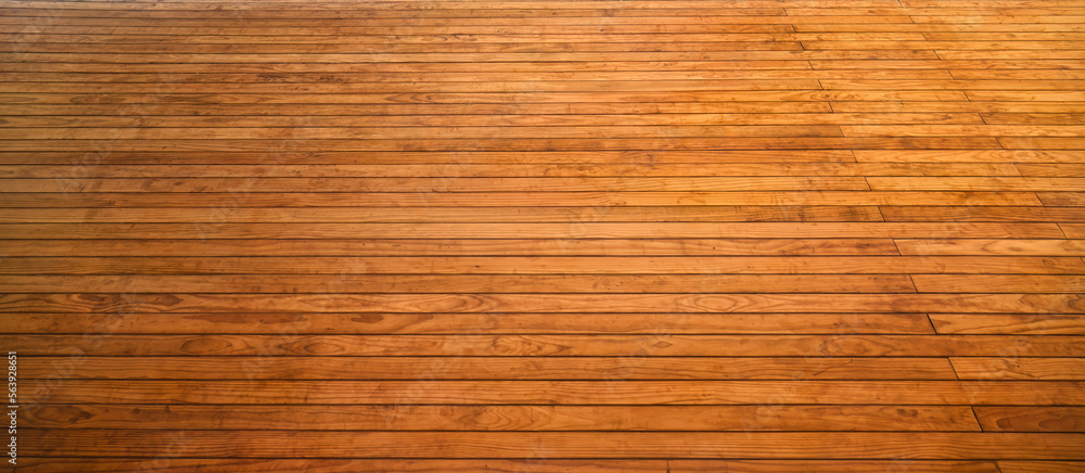 Fototapeta premium Aged striped deep brown plank wooden textured background