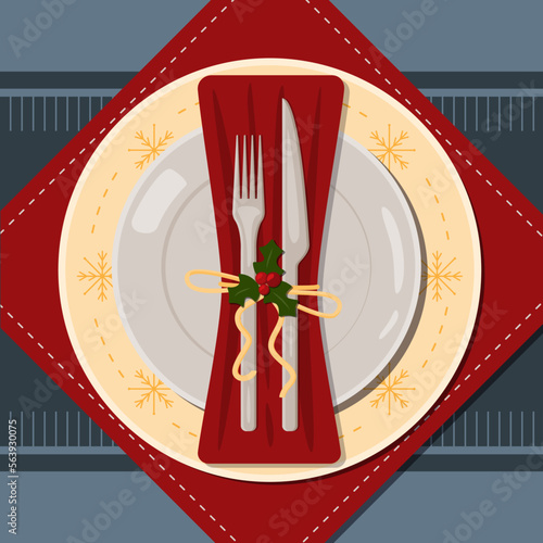 Christmas  serving table