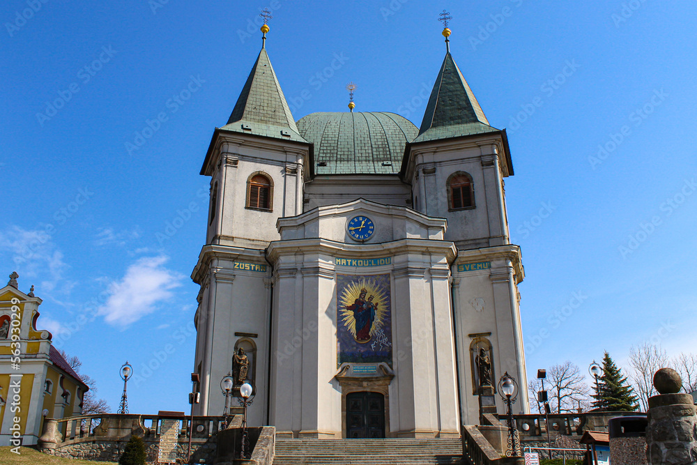 Bazilika Nanebevzetí Panny Marie on the Hostyn Hill in Czech republic.