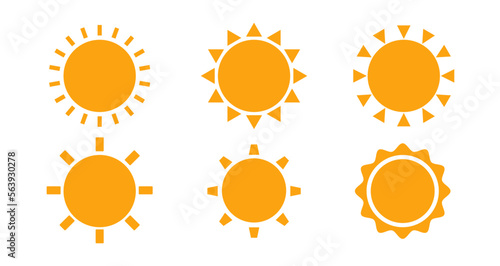 Sun Set Vector with orange color