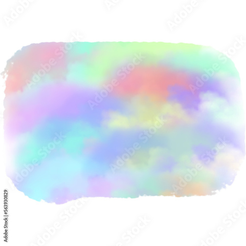 Brush background with cloud texture rainbow color 