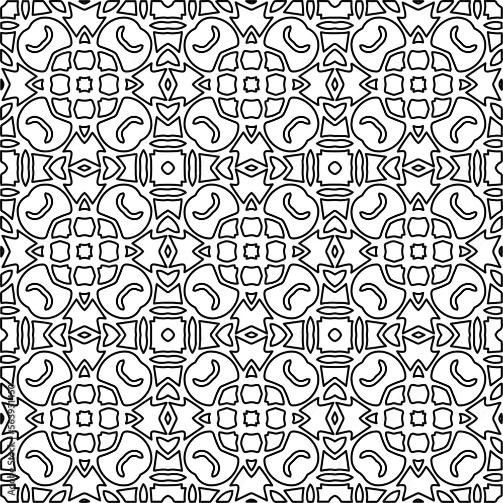 Stylish texture with figures from lines.
Abstract geometric black and white pattern for web page, textures, card, poster, fabric, textile. Monochrome graphic repeating design. Stylish texture with figures from lines.
Abstract geometric black and white pattern for web page, textures, card, poster, fabric, textile. Monochrome graphic repeating design.