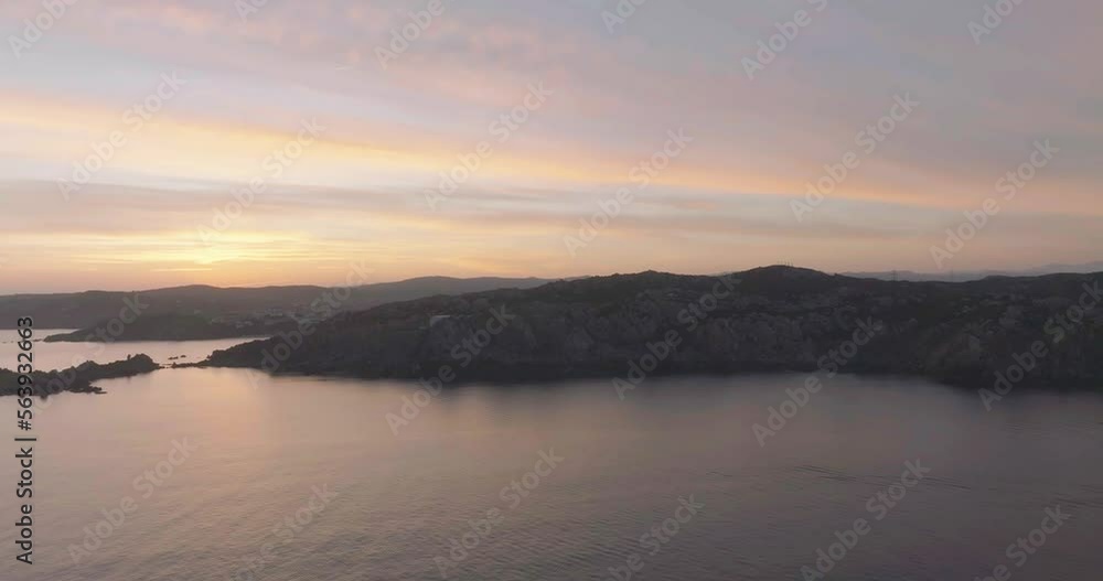 Stunning orange sunrise over calm sea Stunning orange sunrise over calm sea