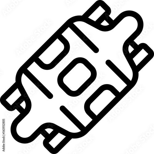 Extreme longboard icon outline vector. Deck design. Sport city