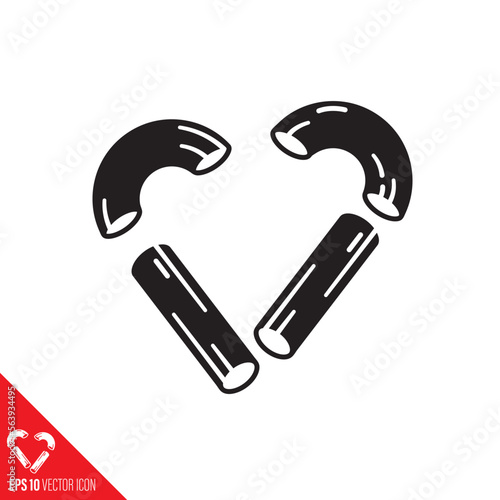 Macaroni pasta vector icon