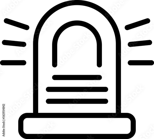 Emergency room flasher icon outline vector. Medical patient. Health treatment