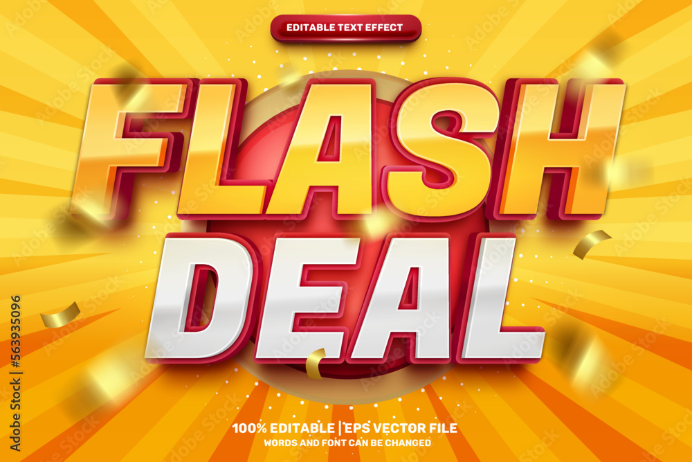 Flash Deal 3d editable text effect