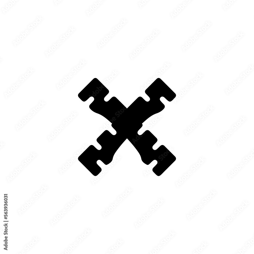 X icon icon. Simple style big sale poster background symbol. Remove button. X brand logo design element. X t-shirt printing. Vector for sticker. X icon icon. Simple style big sale poster background symbol. Remove button. X brand logo design element. X t-shirt printing. Vector for sticker.
