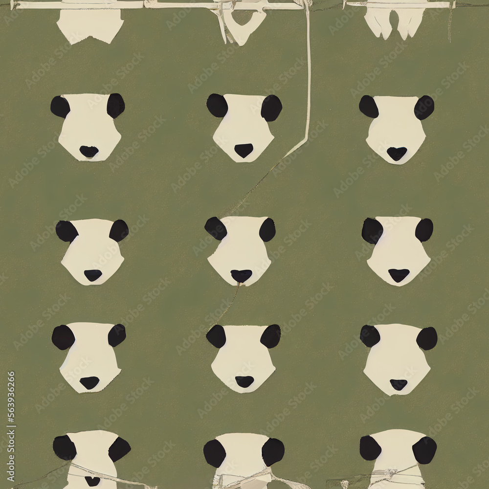 seamless pattern with pandas - Floya FYN029 seamless pattern with pandas - Floya FYN029