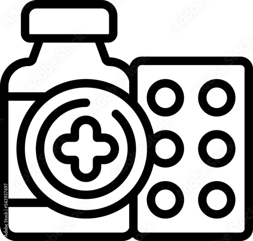 Medicine tools icon outline vector. Hospital room. Clinic care