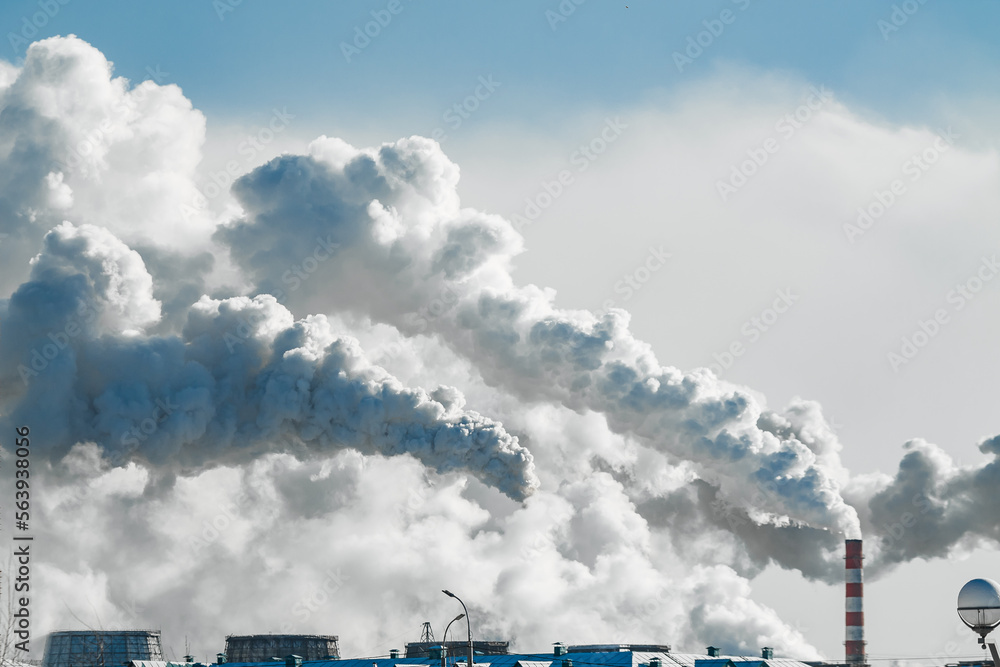 industrial chimneys with heavy smoke causing air pollution industrial chimneys with heavy smoke causing air pollution