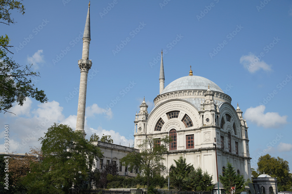 Dolmabahce Bezmi Alem Valide Sultan Mosque in Istanbul, Turkiye