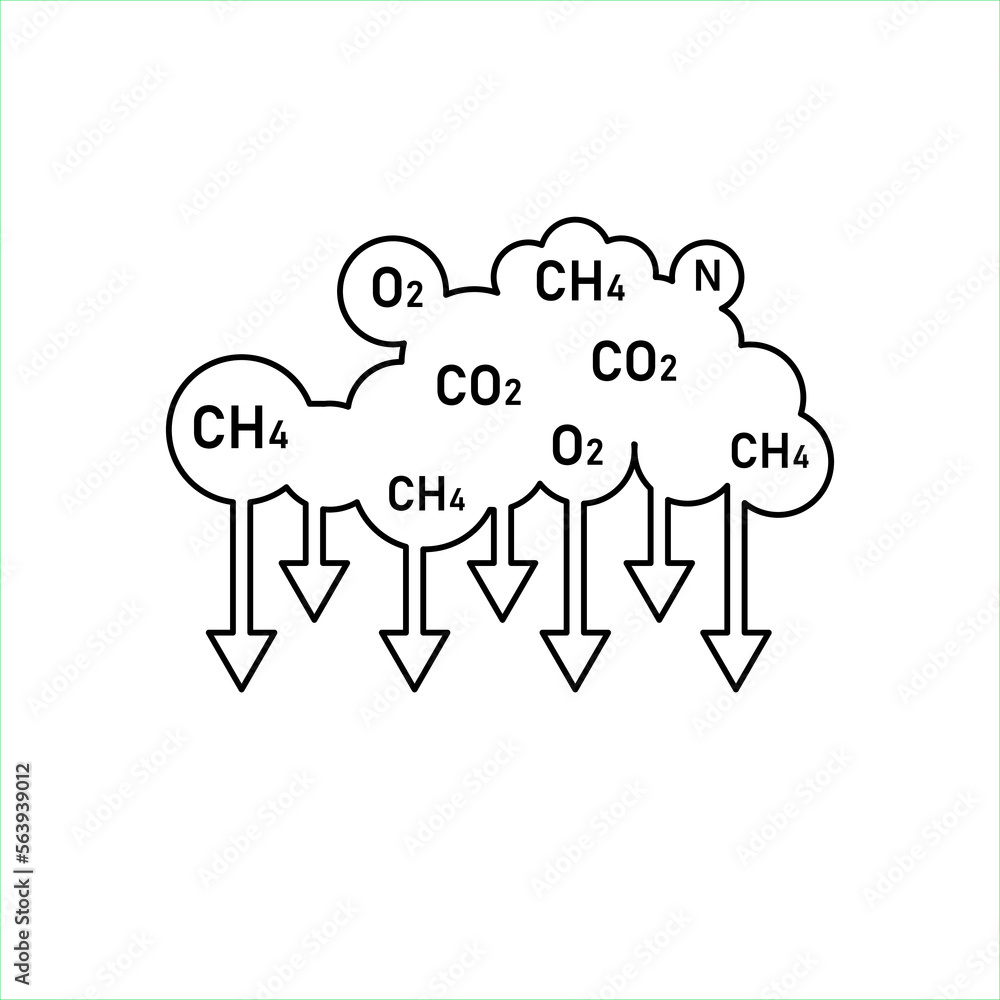 methane, CH4 emissions mixed with oxygen, carbon dioxide, nitrogen in the air resulting in acid rain methane, CH4 emissions mixed with oxygen, carbon dioxide, nitrogen in the air resulting in acid rain