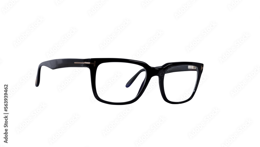 Fototapeta premium Isolated modern black eyeglasses to fix eyesight