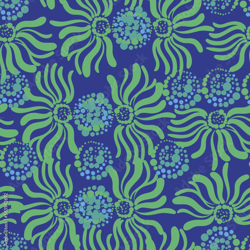 Floral background. Seamless background for fabrics, textiles, packaging and wallpaper. Vector illustration.