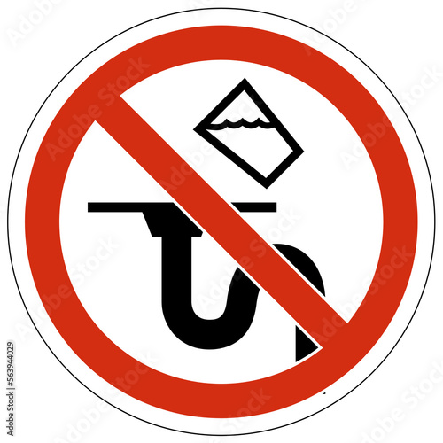 Do not dispose chemical down drain sign and labels