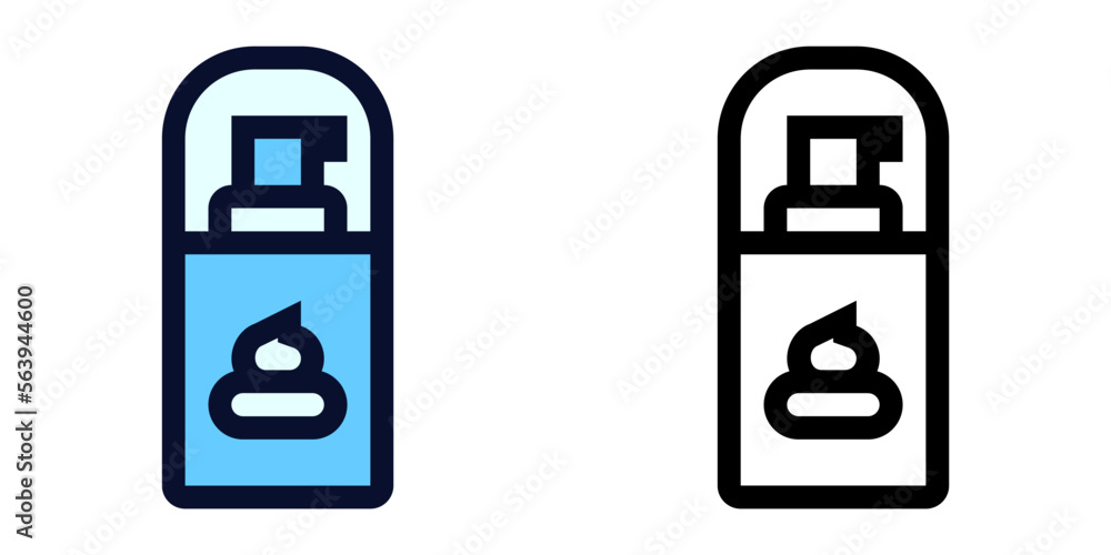 Shaving Foam Bottle. Color and Line Icons Shaving Foam Bottle. Color and Line Icons