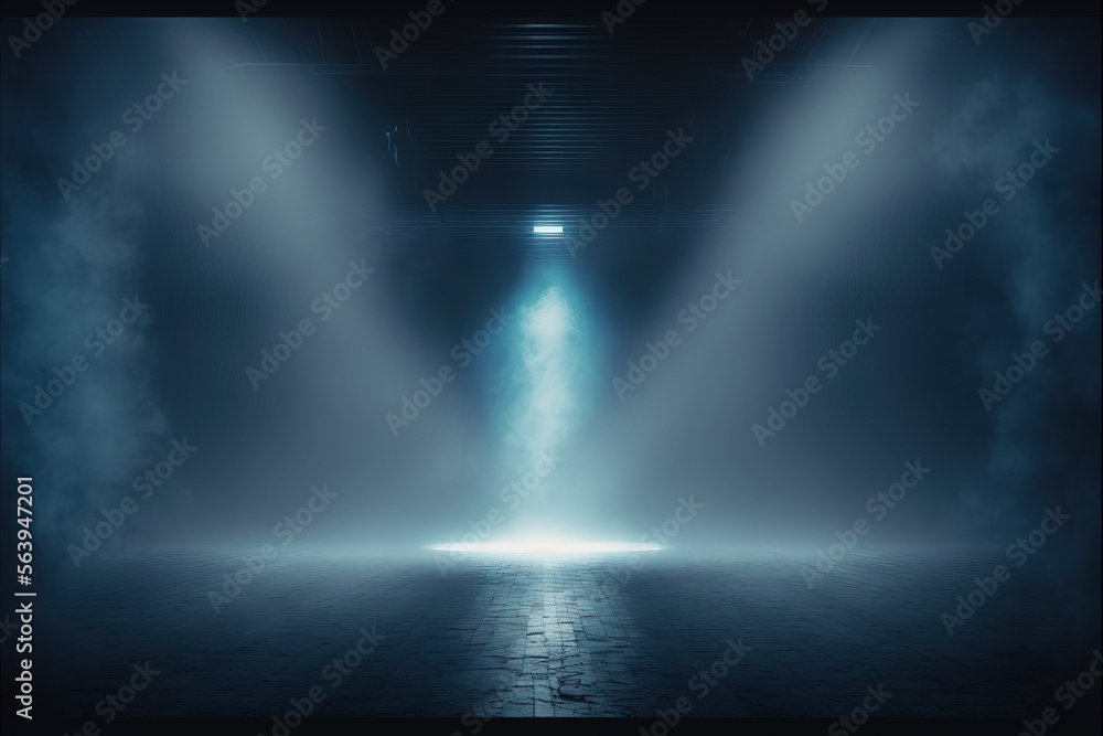 A dark empty street, dark blue background, an empty dark scene, neon light, spotlights The asphalt floor and studio room with smoke float up the interior texture. night view A dark empty street, dark blue background, an empty dark scene, neon light, spotlights The asphalt floor and studio room with smoke float up the interior texture. night view