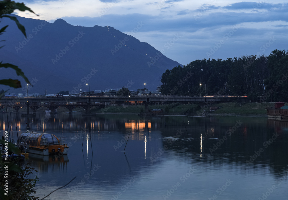 Bridge over a river, Kashmir