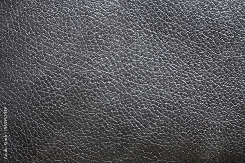Black leather texture - horizontal photograph